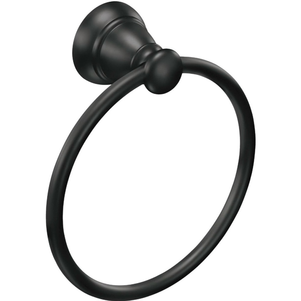 Moen Banbury Matte Black Towel Ring - Picture 2 of 7